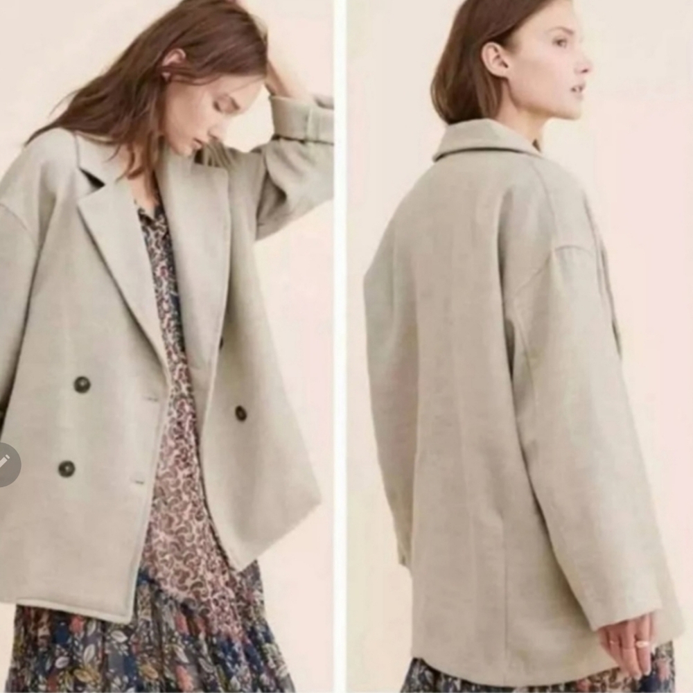 Free People Hannah Double Breasted Blazer Coat